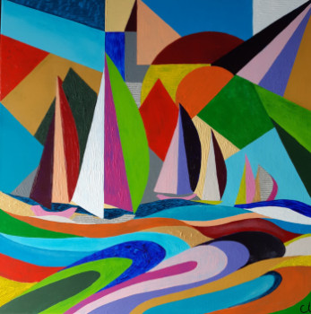 Œuvre contemporaine nommée « Régate », Réalisée par STéPHANE CANTIN