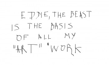 Œuvre contemporaine nommée « eddie the beast », Réalisée par DAVID SROCZYNSKI