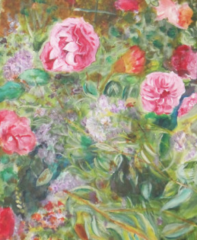 Œuvre contemporaine nommée « Fleurs 1 », Réalisée par MIREILLE BREGOU