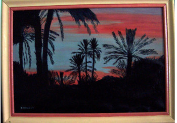 Œuvre contemporaine nommée « Palmeraie de Marrakech », Réalisée par NADINE MASSET