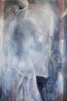Œuvre contemporaine nommée « JEUNE FILLE AU MIROIR », Réalisée par LLORET. M