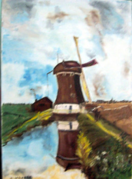 Œuvre contemporaine nommée « Moulin de Hollande », Réalisée par NADINE MASSET