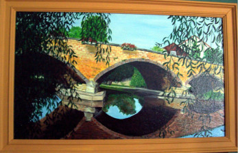 Œuvre contemporaine nommée « Pont de Charlieu », Réalisée par NADINE MASSET