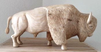 Œuvre contemporaine nommée « Le bison », Réalisée par DIDIER LEMAHIEU