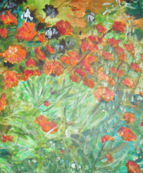 Œuvre contemporaine nommée « giverny 1 », Réalisée par MIREILLE BREGOU