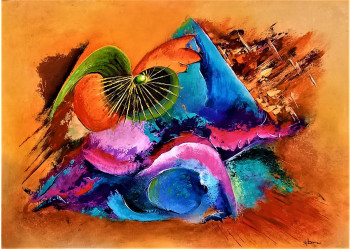 Œuvre contemporaine nommée « FARBIGE SEQUENZ », Réalisée par PATRICE BRU