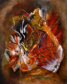 Œuvre contemporaine nommée « Abstraction n°10 », Réalisée par PATRICE BRU