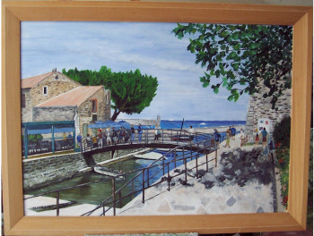 Œuvre contemporaine nommée « Port de Collioure 2 », Réalisée par NADINE MASSET