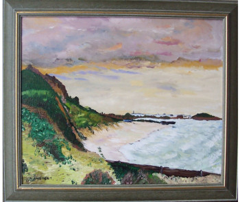 Œuvre contemporaine nommée « La plage ( inspiration Monet ) », Réalisée par NADINE MASSET