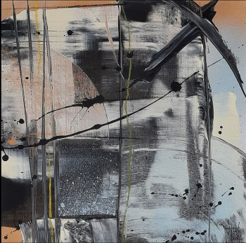 Œuvre contemporaine nommée « L'HIRODELLE EN COIN », Réalisée par THEB