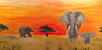 Œuvre contemporaine nommée « Saga africa », Réalisée par CHIMAIRA
