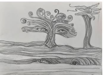 Œuvre contemporaine nommée « Un arbre onirique », Réalisée par KRN