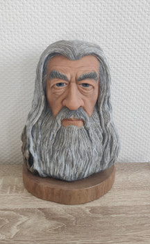 Œuvre contemporaine nommée « Buste Gandalf », Réalisée par NAO63