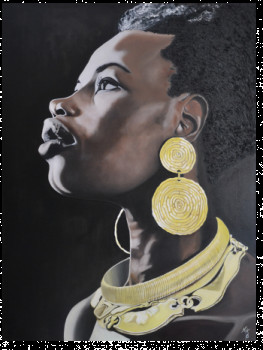 Œuvre contemporaine nommée « La Reine Africaine », Réalisée par NIKO