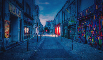 Œuvre contemporaine nommée « Morning Street Blues », Réalisée par LAURENT GUERRERO