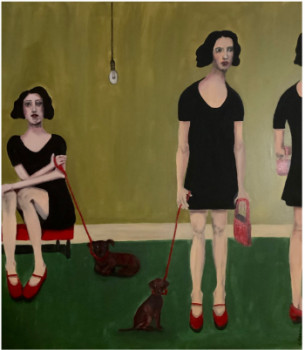 Œuvre contemporaine nommée « The vets waiting room », Réalisée par SHARON CHAMPION