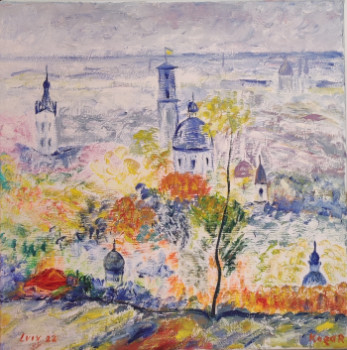 Œuvre contemporaine nommée « Panorama de Lviv. Ukraine », Réalisée par KOZAR