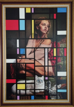 Œuvre contemporaine nommée « Thé Dreams of Mondrian », Réalisée par ARBAS