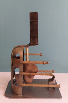 Œuvre contemporaine nommée « LA CHAISE VIDE », Réalisée par YERBANGA SCULPTURE