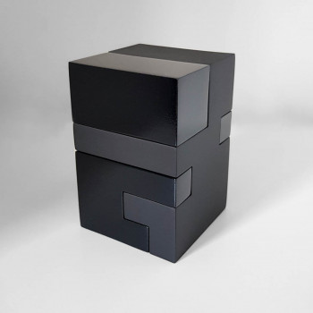 Œuvre contemporaine nommée « Hug - Duo noir mat et noir brillat », Réalisée par ALX MARTINELLI