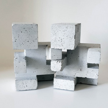 Œuvre contemporaine nommée « Hug - Duo béton brut », Réalisée par ALX MARTINELLI