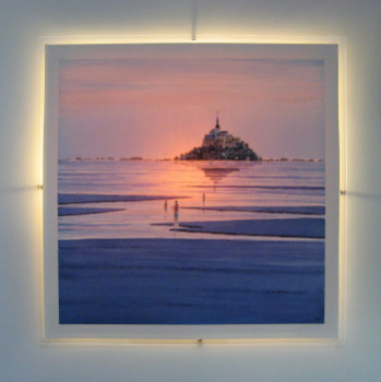 Œuvre contemporaine nommée « Mont St Michel (solution éclairée) 2 », Réalisée par LAULPIC