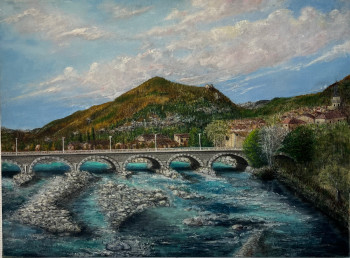 Œuvre contemporaine nommée « Le Grand Pont », Réalisée par FRéDéRIC MARTIN