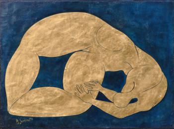 Œuvre contemporaine nommée « Femme émeraude d'or », Réalisée par PHILIPPE JAMIN