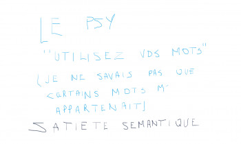 Œuvre contemporaine nommée « satiété sémantique », Réalisée par DAVID SROCZYNSKI