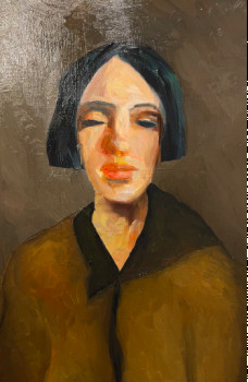 Œuvre contemporaine nommée « Portrait alla prima of Mademoiselle Hazel. », Réalisée par FONTECLOSE ART