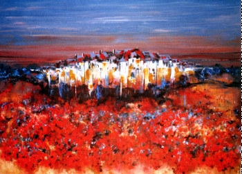 Œuvre contemporaine nommée « LE SANG DE LA TERRE », Réalisée par CHRISTIAN CACALY