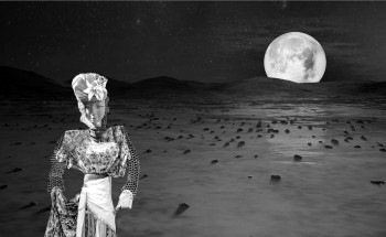 Œuvre contemporaine nommée « sur la lune », Réalisée par PATRICE ACCARY