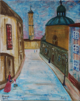 Œuvre contemporaine nommée « Vieux Lviv. Ukraine », Réalisée par KOZAR