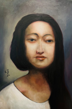 Œuvre contemporaine nommée « Portrait of a Kazakh girl . », Réalisée par FONTECLOSE ART
