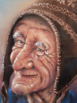 Œuvre contemporaine nommée « Inca au bonnet de laine », Réalisée par ELLEDITLIANE