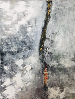 Œuvre contemporaine nommée « IL PLEUT SUR LES BOIS ROUGES », Réalisée par KLOO
