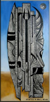Œuvre contemporaine nommée « Tribal Futuriste », Réalisée par SEIGNEURET CAGN-ARTS