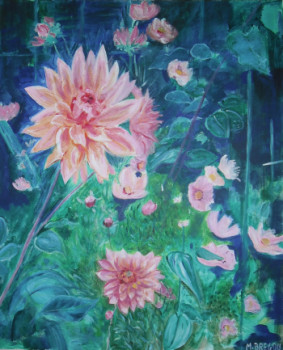 Œuvre contemporaine nommée « fleurs giverny 2 », Réalisée par MIREILLE BREGOU