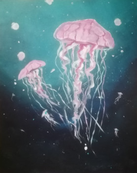 Œuvre contemporaine nommée « ocean de meduse », Réalisée par DECLERCQ