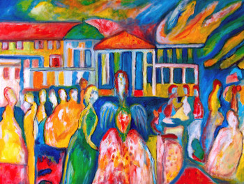 Œuvre contemporaine nommée « La Street Parade des anges déchus », Réalisée par KRIGOU CHRISTIAN SCHNIDER