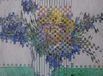 Œuvre contemporaine nommée « Les iris, Van Gogh », Réalisée par ARIEL