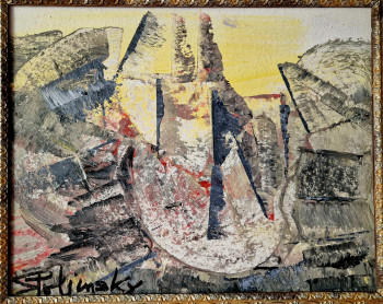 Œuvre contemporaine nommée « Les Baux de Provence », Réalisée par POLJINSKY