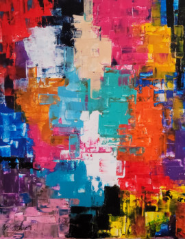 Œuvre contemporaine nommée « Tableau moderne abstrait 61 », Réalisée par PATRICE PAINTING