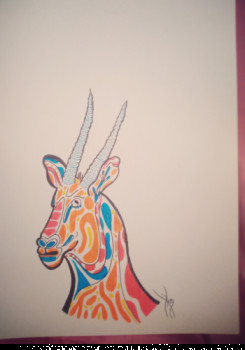 Œuvre contemporaine nommée « Antilope », Réalisée par XILON