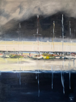 Œuvre contemporaine nommée « Cloudy dock », Réalisée par FRANçOIS RENé