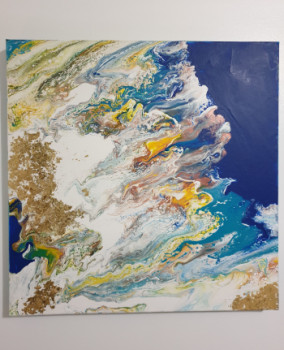 Œuvre contemporaine nommée « Terre et océan », Réalisée par CRéA'NATH