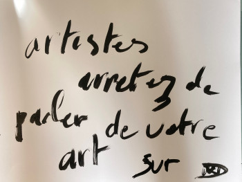 Œuvre contemporaine nommée « Vous me fatiguez », Réalisée par NICOLAS D