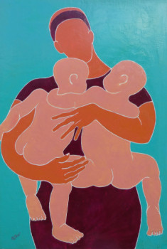 Œuvre contemporaine nommée « Les jumelles », Réalisée par PHILIPPE JAMIN