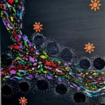 Œuvre contemporaine nommée « Traversée astral », Réalisée par NICOLE OHAYON