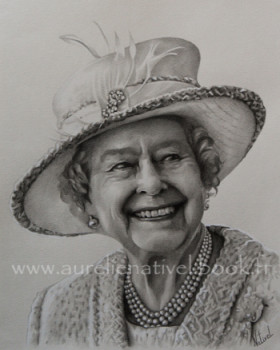 Œuvre contemporaine nommée « Portrait d'Elizabeth II », Réalisée par AURéLIE NATIVEL